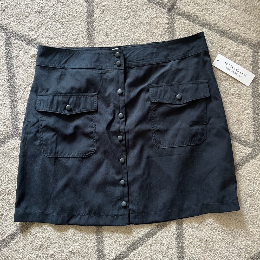 NWT Button Mini Skirt
